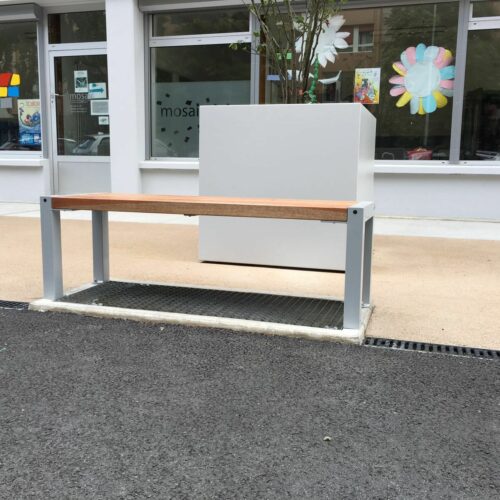 Parkbank Bologna zonder rugleuning.